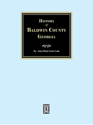 cover image of History of Baldwin County, Georgia